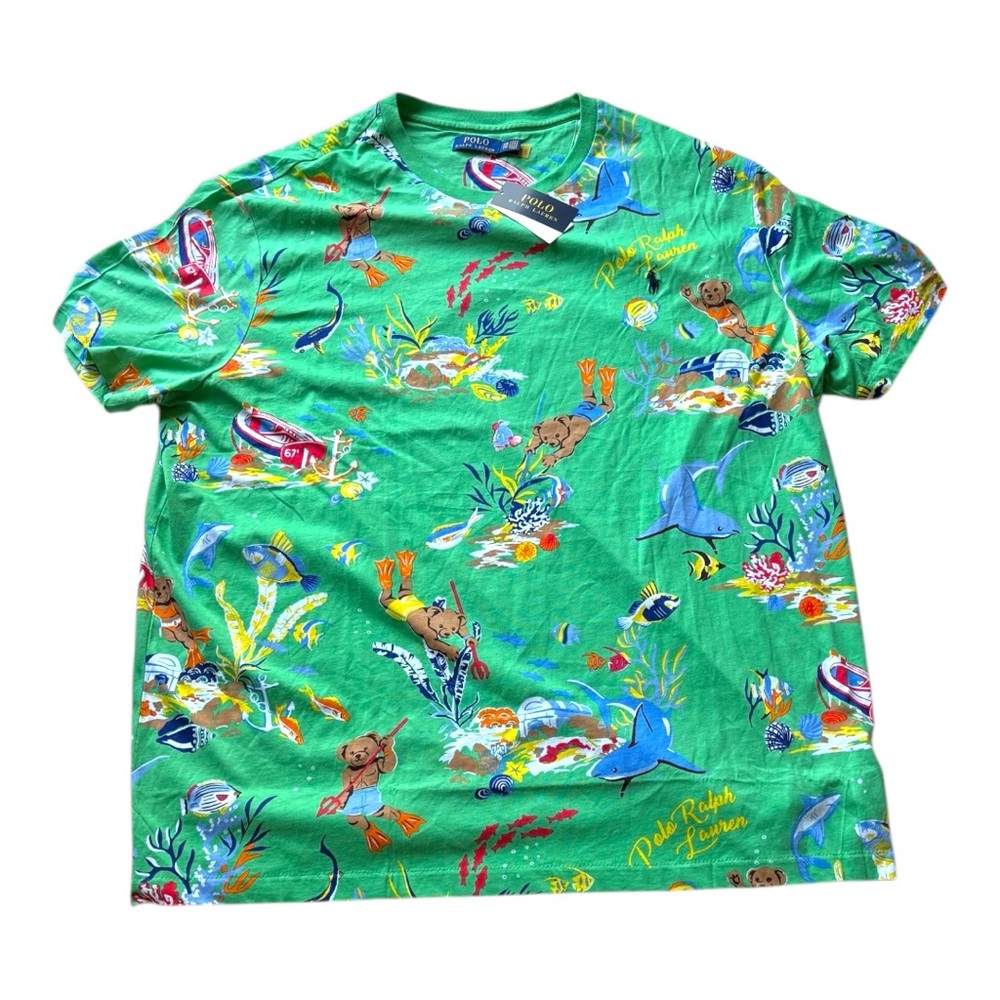 Polo Ralph Lauren Polo Bear Jersey T-
Shirt Green | 3XB - Picture 8 of 15